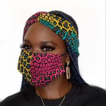 Load image into Gallery viewer, Matching ankara mask &amp; head band
